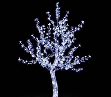 DRZEWKO LED ŚWIECĄCE 180 CM BIAŁE ZIMNE Z FLESHEM