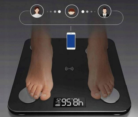 WAGA ŁAZIENKOWA ANALITYCZNA SLIM 180KG SMART+ 17w1