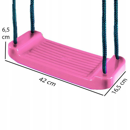 HUŚTAWKA PLASTIKOWA RÓŻOWA DO OGRODU