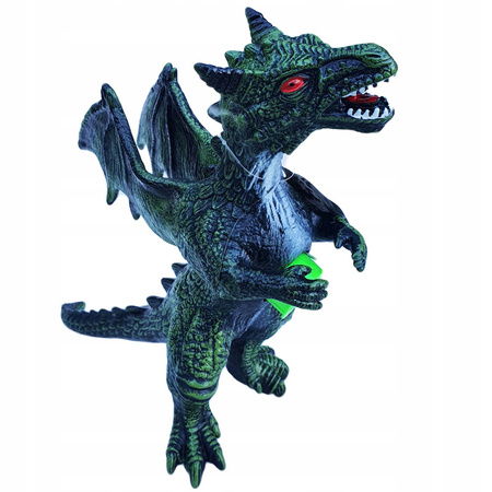 SM1 DUŻY GUMOWY SMOK DINOZAUR Z DŹWIĘKIEM