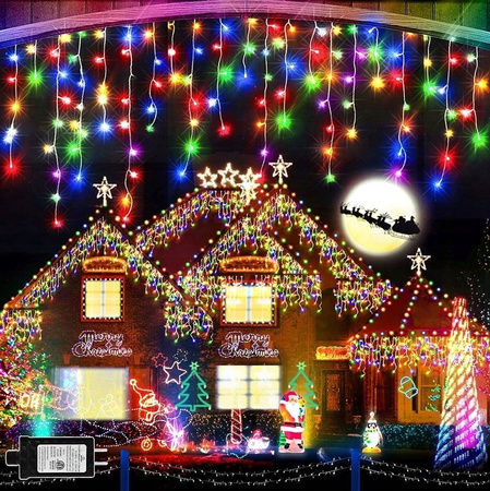 LAMPKI SOPLE 300 LED RGB Z BIAŁYM FLASHEM