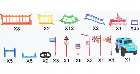 TOR SAMOCHODOWY ELEKTRYCZNY SAMOCHODZIK W ZESTAWIE