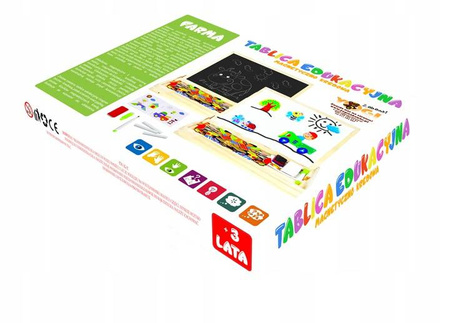 EDUKACYJNA DUŻA WIELOFUNKCYJNA TABLICA MAGNETYCZNA ZOO