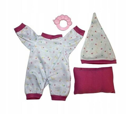 LALKA BOBAS ŚPIĄCY INTERAKTYWNA Z AKCESORIAMI grzechotka poduszka TATA MAMA