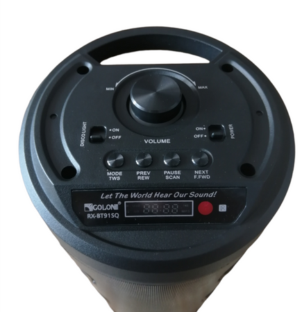 GŁOŚNIK KOLUMNA SOLARNA BLUETOOTH BEZPRZEWODOWY