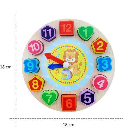 SORTER DREWNIANY ZEGAR KORALIKI DO NAWLEKANIA