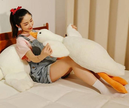 PODUSZKA MASKOTKA PLUSZAK GĘŚ 110 CM