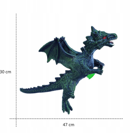 SM1 DUŻY GUMOWY SMOK DINOZAUR Z DŹWIĘKIEM