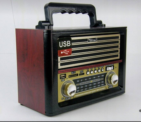 Radio RETRO sieciowo-bateryjne AM, FM, SW Kemai
