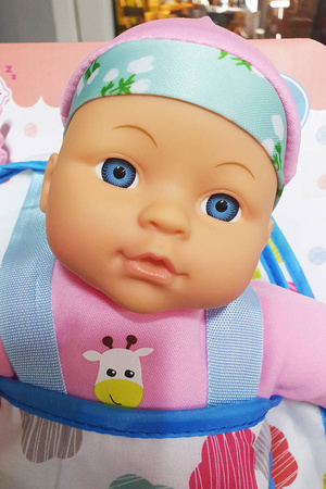 Lalka bobas dla dzieci z plecakiem akcesoriami