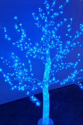 DRZEWKO LED ŚWIECĄCE 180 CM NIEBIESKIE Z FLESHEM