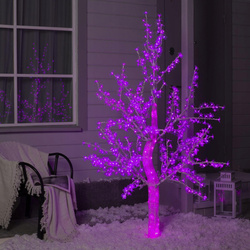 DRZEWKO LED ŚWIECĄCE 180 CM RÓŻOWE Z FLESHEM